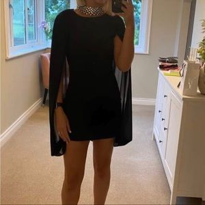 Zara Cape Sleeve Mini Dress